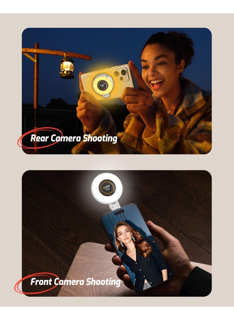 YelaJoy Magnetic Portable Selfie Light for iPhone - Phone Ring Light Rechargeable for Camera Picture Make up Photos Video Conferences LED Selfie Ring Fill Light TikTok/Zoom Calls/Video Conference - Image 5